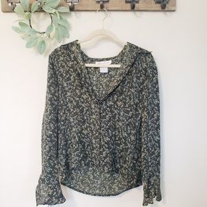 Jones NY Silk Button Down Blouse